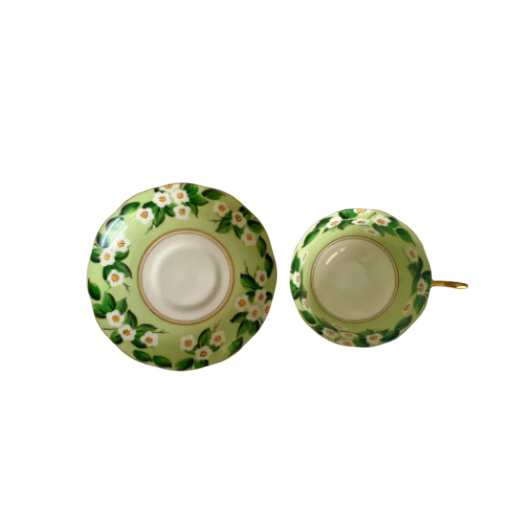 tepluste Royal Albert open view Green Tea Cup Bone China Made in England Vintage Art Deco