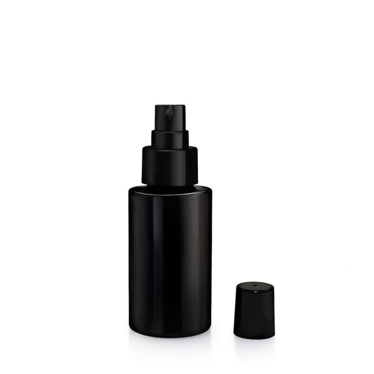 Te Plus Te -Hinoki Noir Red Essential Pure Oil to unlock the coveted beauty elixir used in Japan. Black glass spray bottle