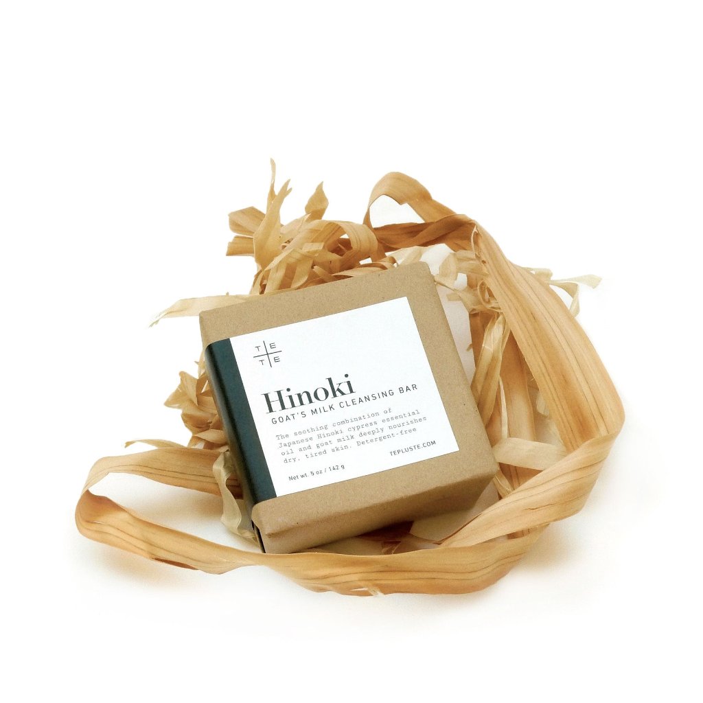 te plus te-Hinoki Goat's Milk Cleansing Bar 5 oz