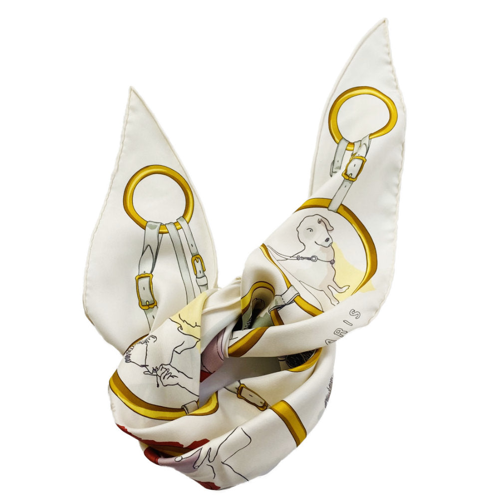 te plus te Hermes "Les Parisiens" Triangle silk scarf.