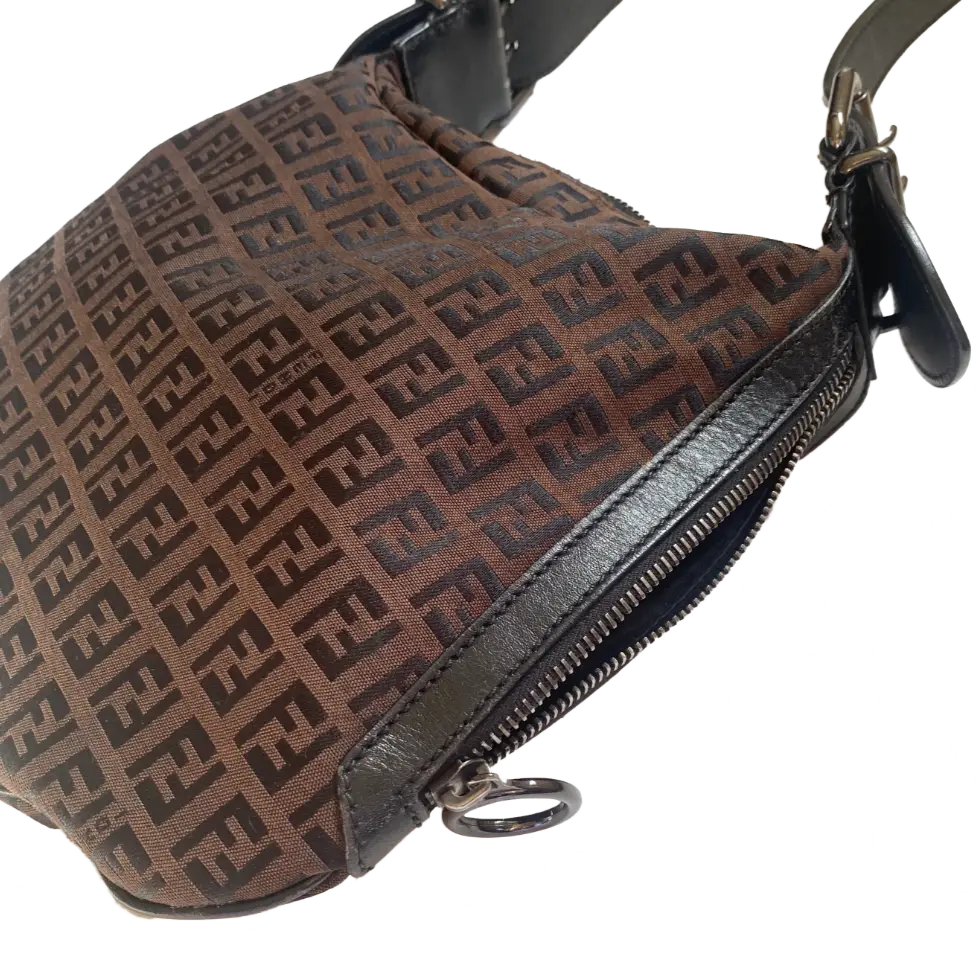 FENDI Zucca canvas FF monogram detail close-up