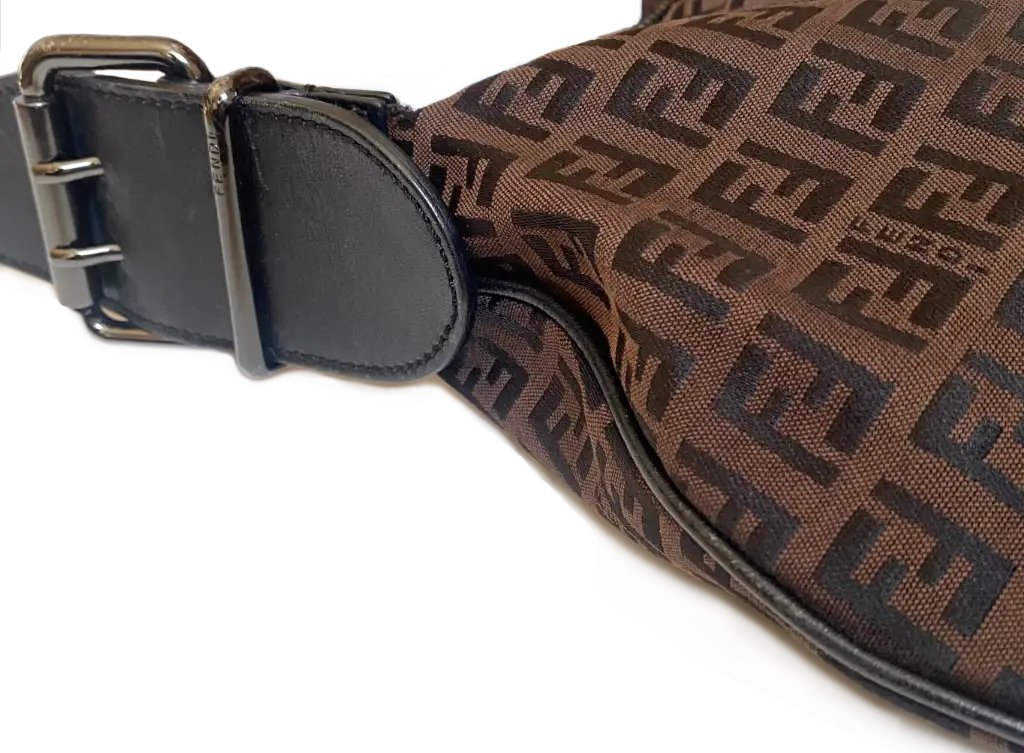 FENDI mini pochette leather strap buckle detail vintage