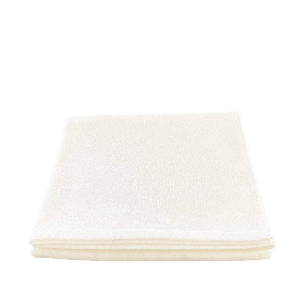 Japanese Imabari cotton stretch towel in natural white - TE PLUS TE