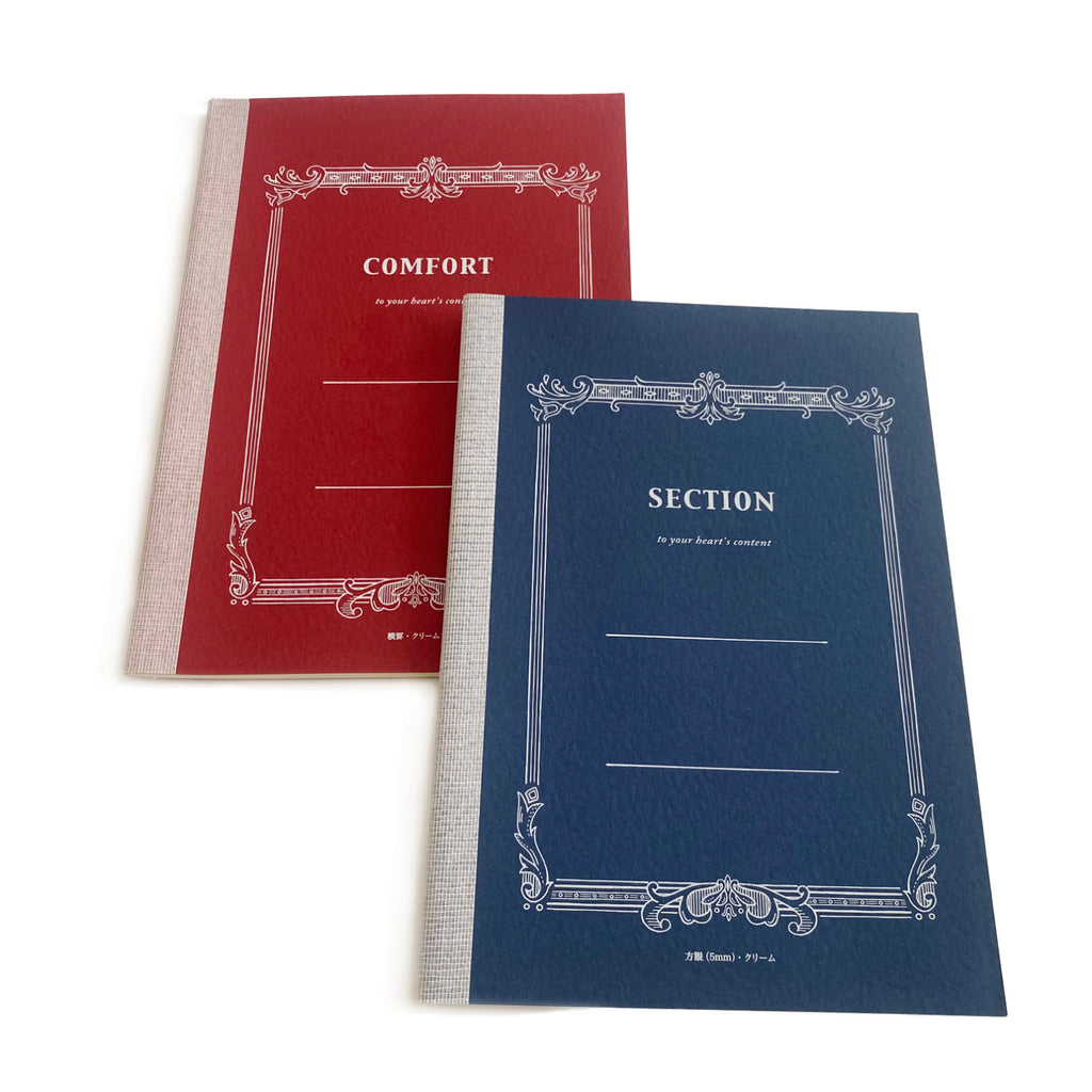 Tsubame Notebook Section and Comfort Pair B5 in red and blue — TE PLUS TE