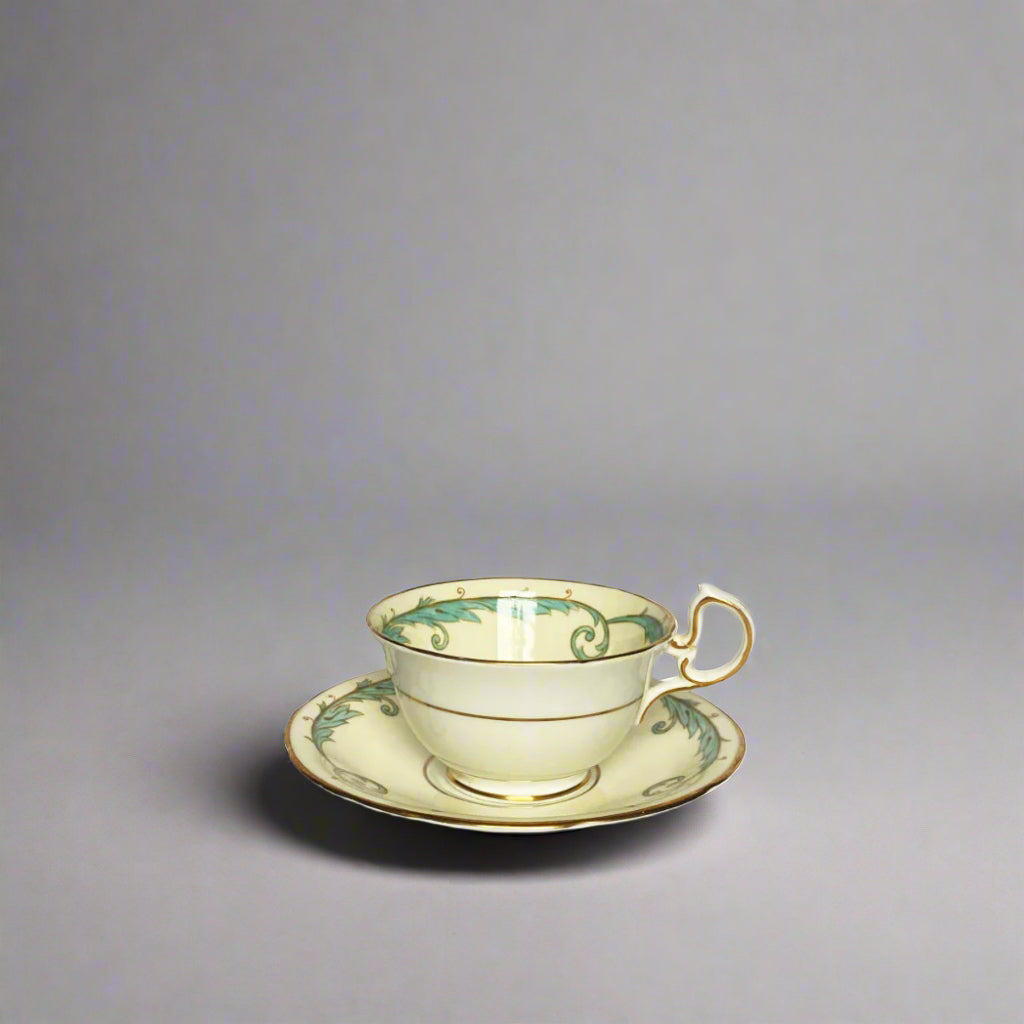 Aynsley Bone China Marina Cream Footed Cup And Saucer, image 3 — TE PLUS TE
