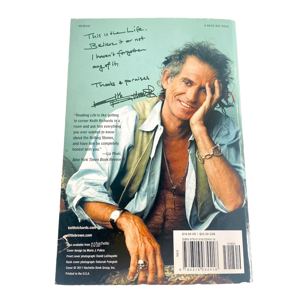 Back Cover Life by Keith Richard 