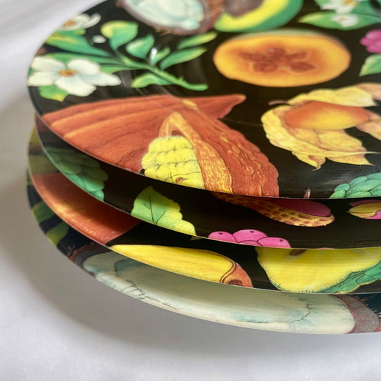 tepluste- close-up Lazeyras Limoges fruits and flowers plate 
