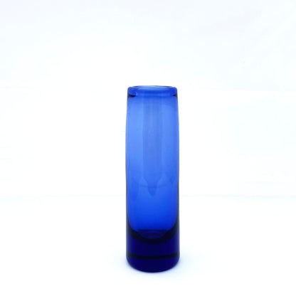 te plus te Per Lutken Vase Holmegaard Cobalt Blue Tube 1950's vintage