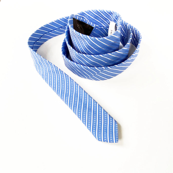 tepluste_IO_Celine-Tie2_ Vintage tie blue and stripe designed by Phebe