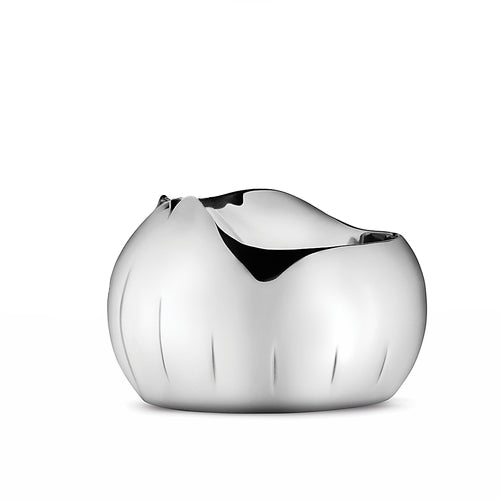  Georg Jensen sugar bowl polished mirror. Post-modern design. Te Plus Te Archive.