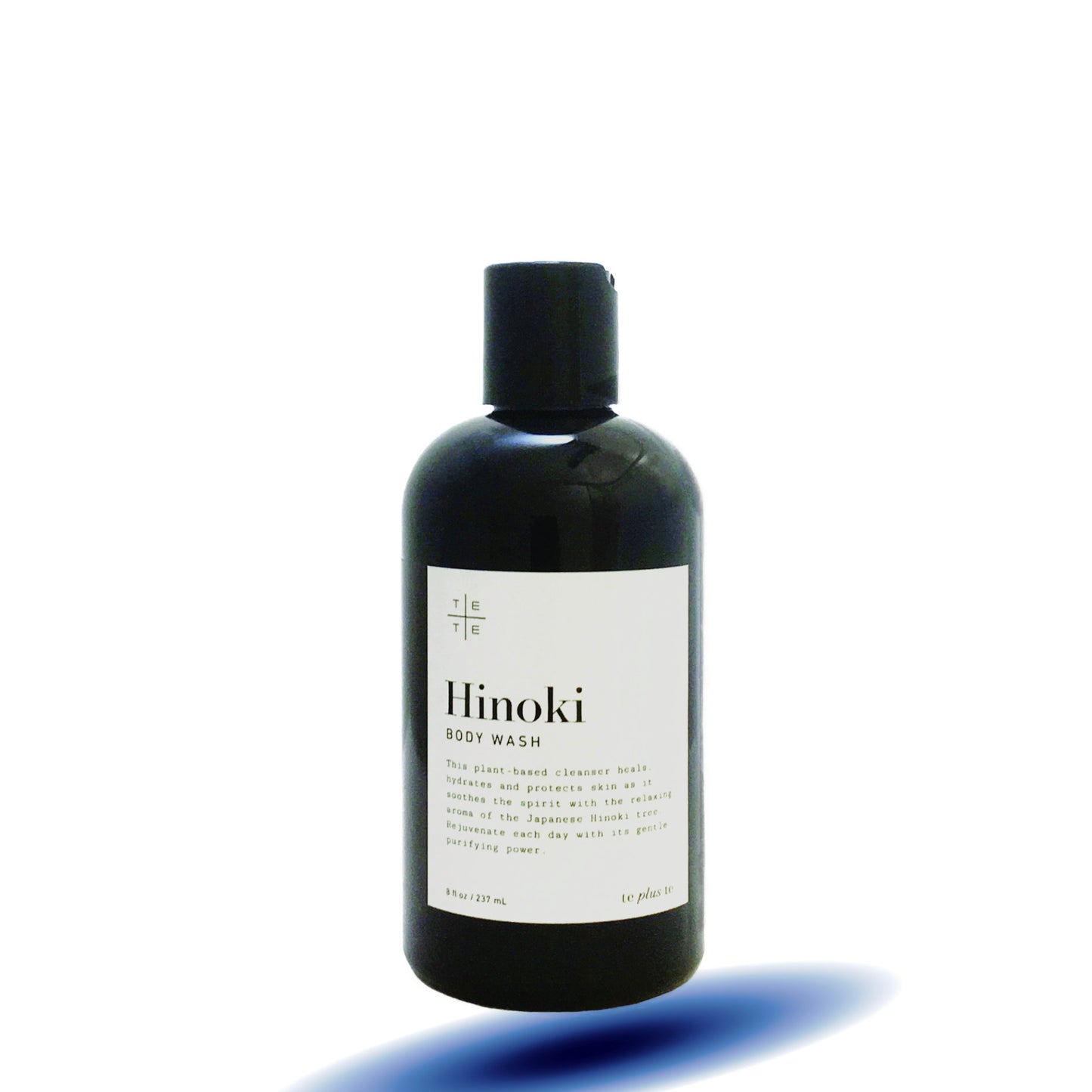 te plus te_Hinoki Body Wash 8 oz, organic plant-based cleanser heals, hydrates and protects skin as it soothes the spirit with the relaxing aroma of the Japanese hinoki tree.
